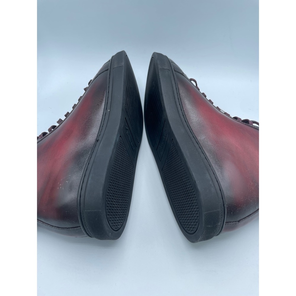 Belvedere David Mens Antique Burgundy Leather High Top Sneakers Shoes 8 D Brazil - Picture 5 of 7